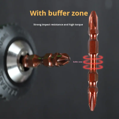 Electric Screwdriver Bits Set Industrial DIY OEM Chrome Finish Acetate Handle Phillips Slotted Double Head Strong Magnetic,MY SHOP,