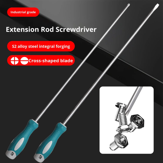 Industrial Grade OEM Acetate Extra-long Screwdriver Flathead Phillips 20-inch Rod Strong Magnet Adjustable Torque 3-Year,MY SHOP,