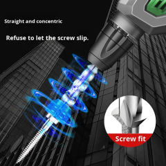 Strong Magnetic Bit Cross Electric Screwdriver Double-Section Hand Drill Ring Set Industrial Chrome Adjustable Torque OEM DIY,MY SHOP,