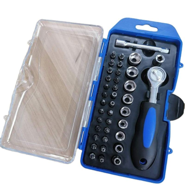 Chromium Vanadium Alloy Steel Screwdriver Set Ratchet Handle Sockets for Computer Mobile Phone Repair (Plastic Case Storage),MY SHOP,