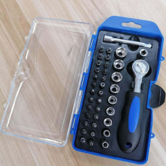 Chromium Vanadium Alloy Steel Screwdriver Set Ratchet Handle Sockets for Computer Mobile Phone Repair (Plastic Case Storage),MY SHOP,