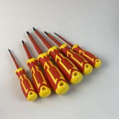 VDE 1000V Insulated Screwdriver Kit 6pcs Magnetic Cross Flat Head Anti-slip Rubber Handle Electrician Screwdriver Set,MY SHOP,