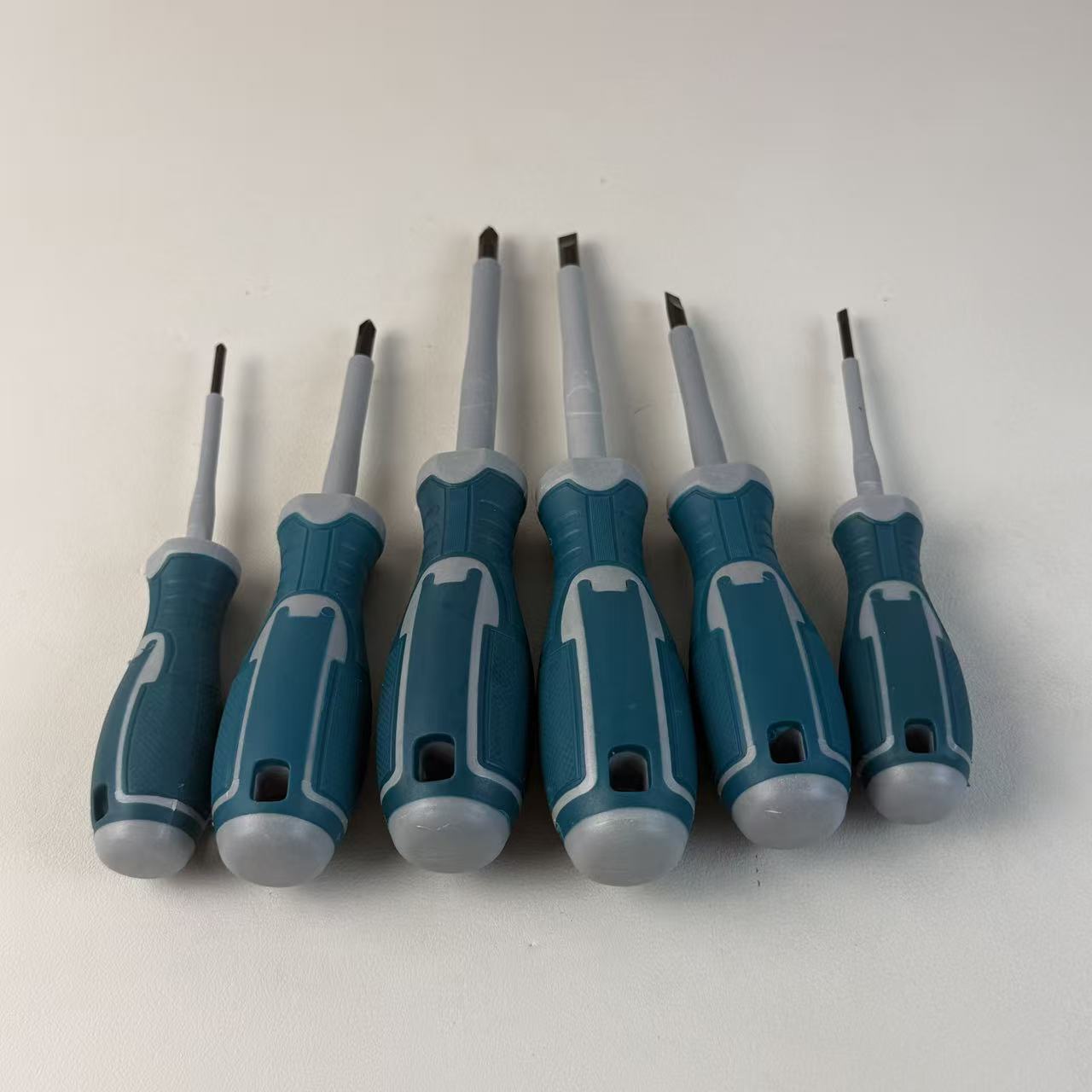 Magnetic Phillips Slotted Screwdriver Set 6pcs Anti-slip Ergonomic Dual Color Handle Repair Screwdriver Kit,MY SHOP,
