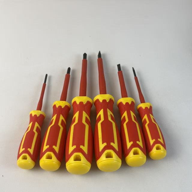 VDE 1000V Insulated Screwdriver Kit 6pcs Magnetic Cross Flat Head Anti-slip Rubber Handle Electrician Screwdriver Set,MY SHOP,