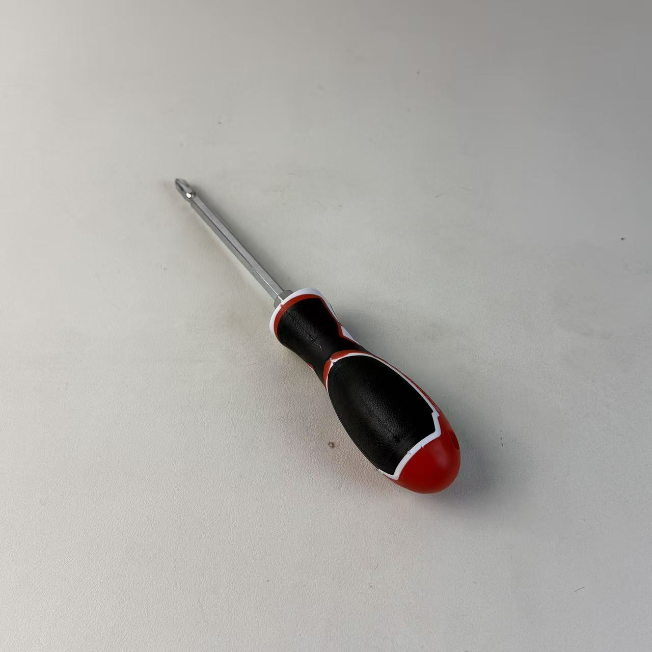 Magnetic Slotted Screwdriver Through Hole Hex Shaft Strikable Impact Flat Head Screwdriver Anti-slip TPR Handle,MY SHOP,