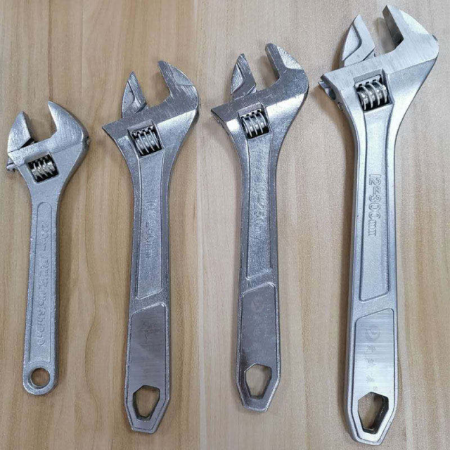 Adjustable Wrench Large Opening Mini Handle Size Metric Chromium Vanadium Alloy Steel 6/8/10/12/15/18/24 Inch,MY SHOP,