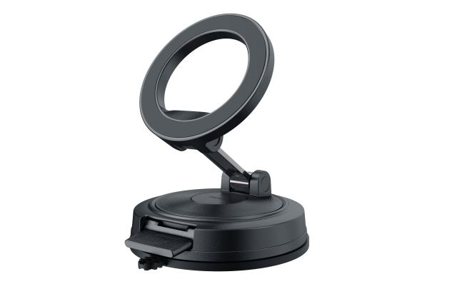 Magnetic Car Mount with Vacuum Suction & One-Click Lock