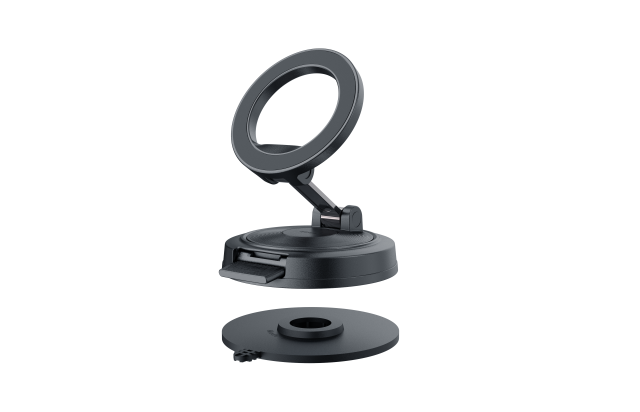 Magnetic Car Mount with Vacuum Suction & One-Click Lock
