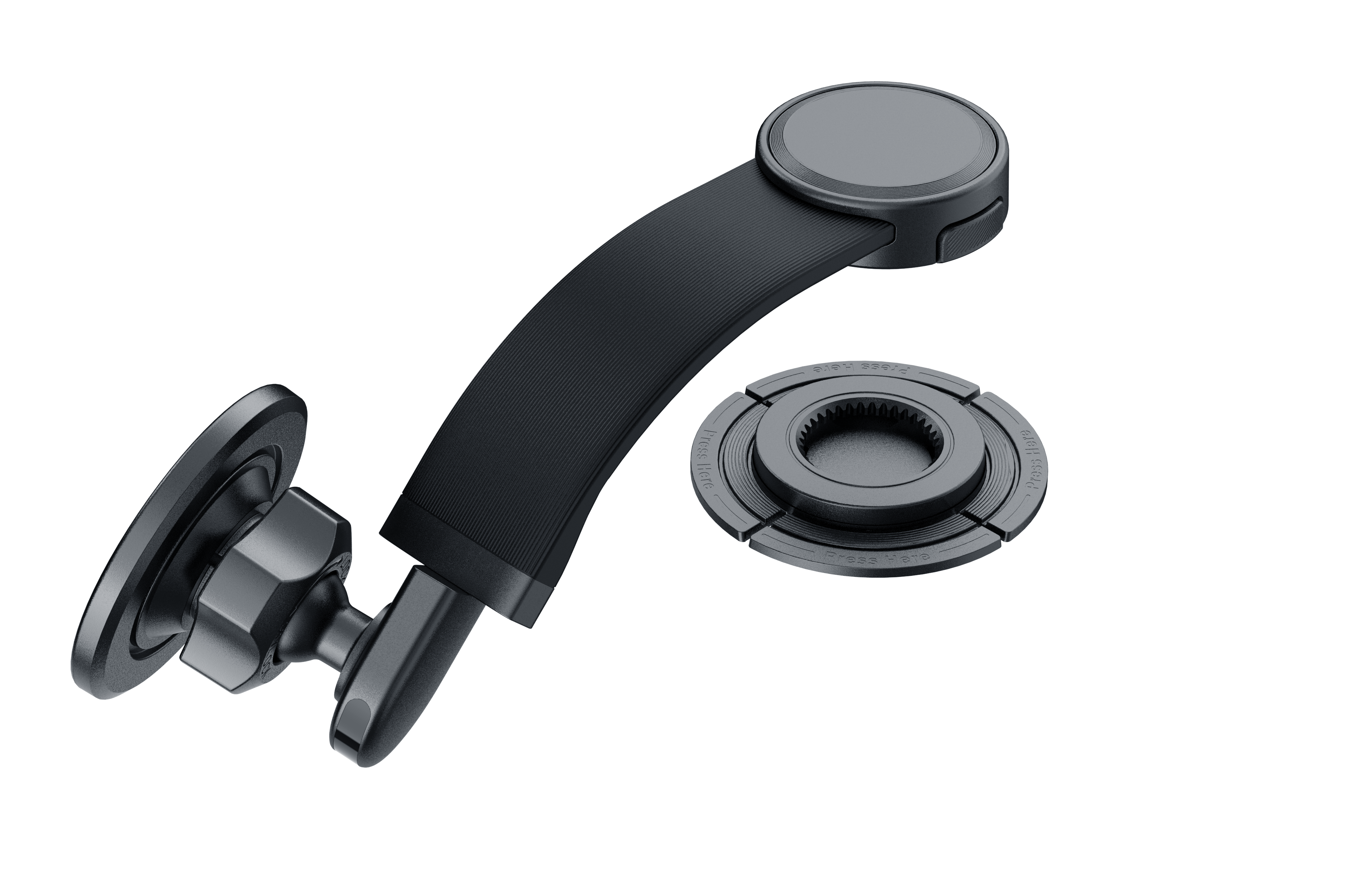 Flexible Magnetic Car Mount with Rotating Suction Base