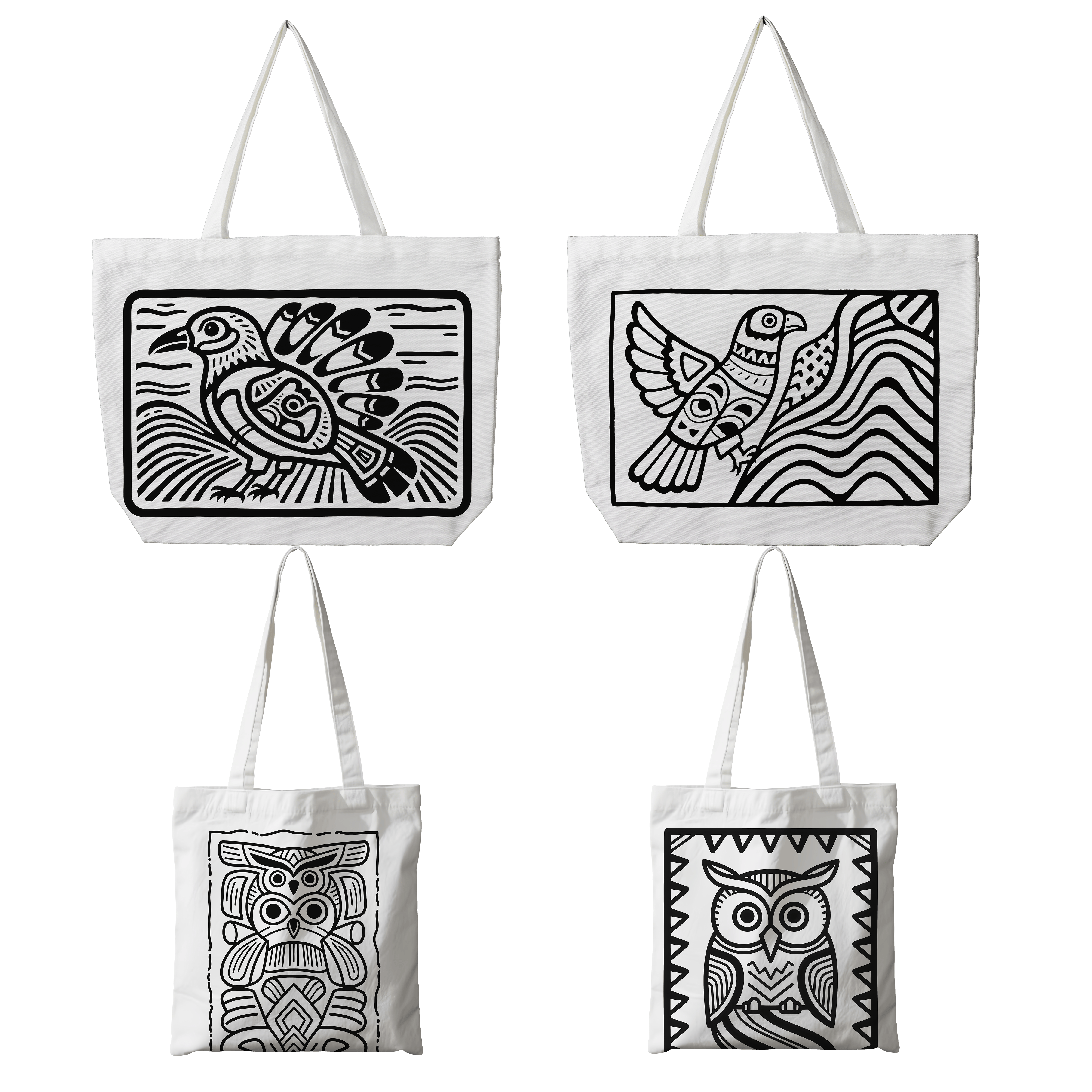 Christmas canvas bags
