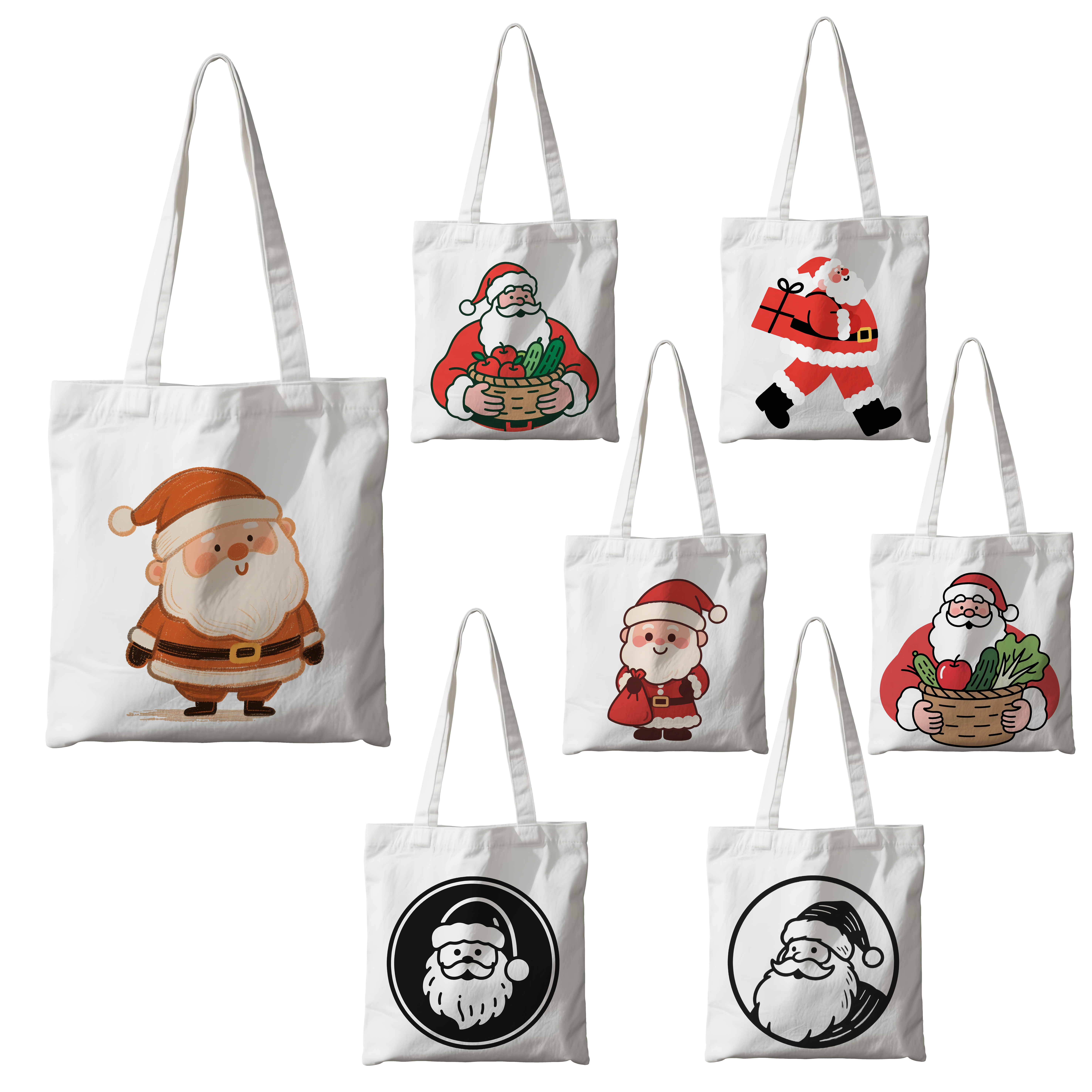 Christmas canvas bags