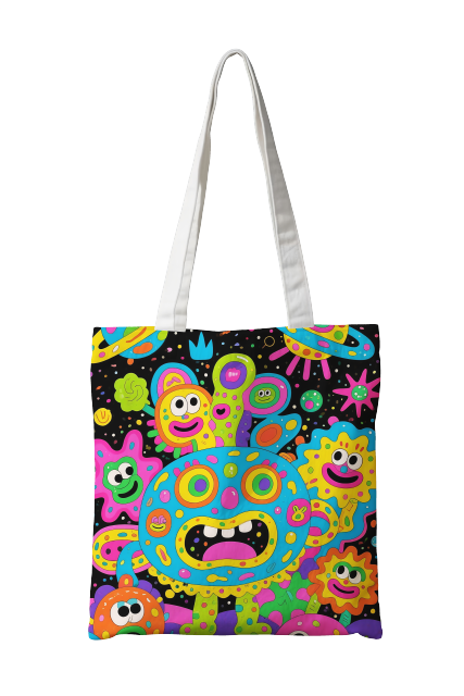 A canvas bag full of trendy pictures