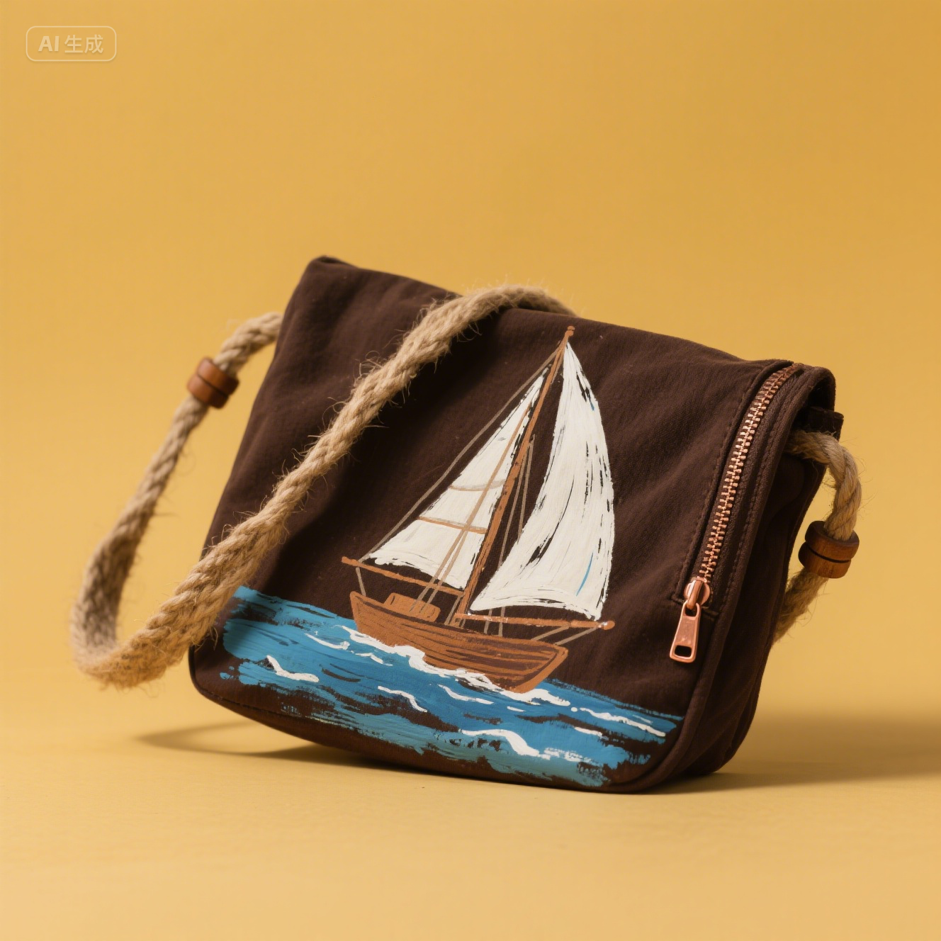 Hemp rope canvas bags with trendy prints