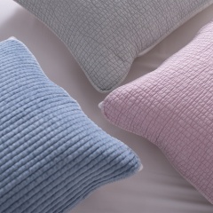 모달 면 컷 벨벳 밴드형 베개｜본딩 잔누비