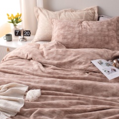 프린트 착본 우유극세사 겨울 이불