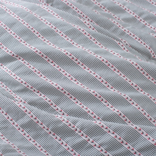 폴리에스터 선염 쟈카드 스트라이프 이불