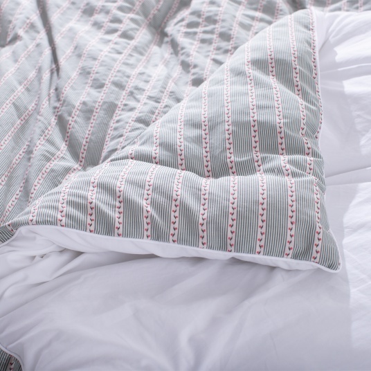 폴리에스터 선염 쟈카드 스트라이프 이불