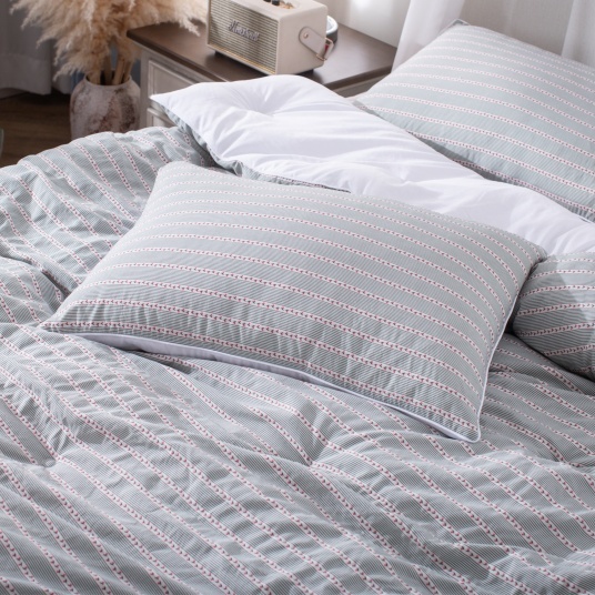 폴리에스터 선염 쟈카드 스트라이프 이불