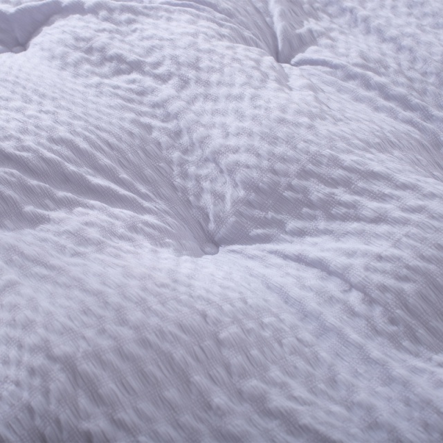 러플 장식 와이드 스트라이프 시어서커 목화 이불