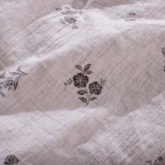 면 질감 느낌의 프린트 시어서커 목화 이불