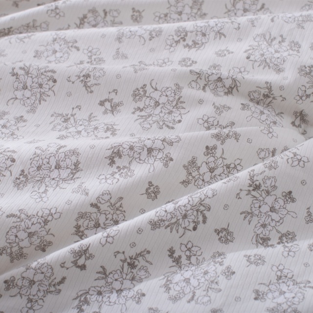 쟈카드 프린트 시어서커 차렵이불 | 가는 스트라이프