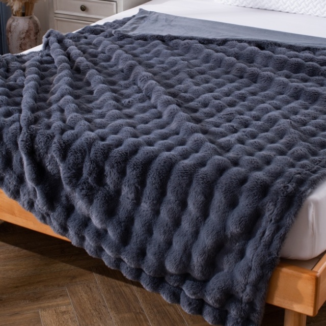 빅 서어서커 토끼털 고중량 복합 극세사 담요