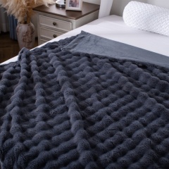 빅 서어서커 토끼털 고중량 복합 극세사 담요