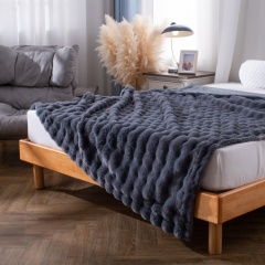 빅 서어서커 토끼털 고중량 복합 극세사 담요