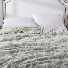 착본 프린트 우유 극세사 (무광택)  차렵이불