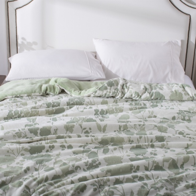 착본 프린트 우유 극세사 (무광택)  차렵이불