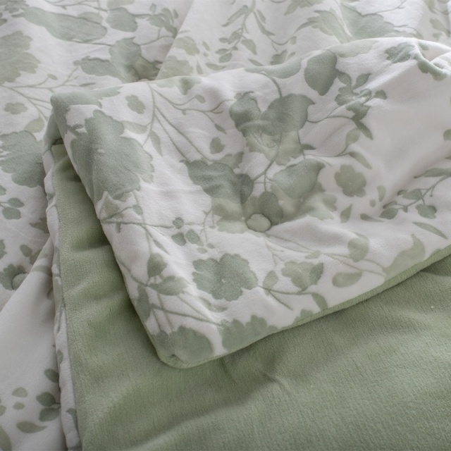 착본 프린트 우유 극세사 (무광택)  차렵이불