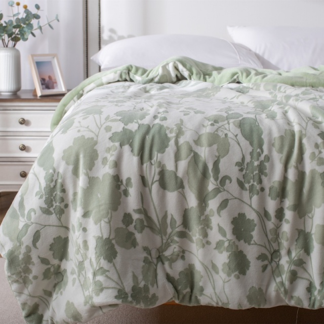 착본 프린트 우유 극세사 (무광택)  차렵이불