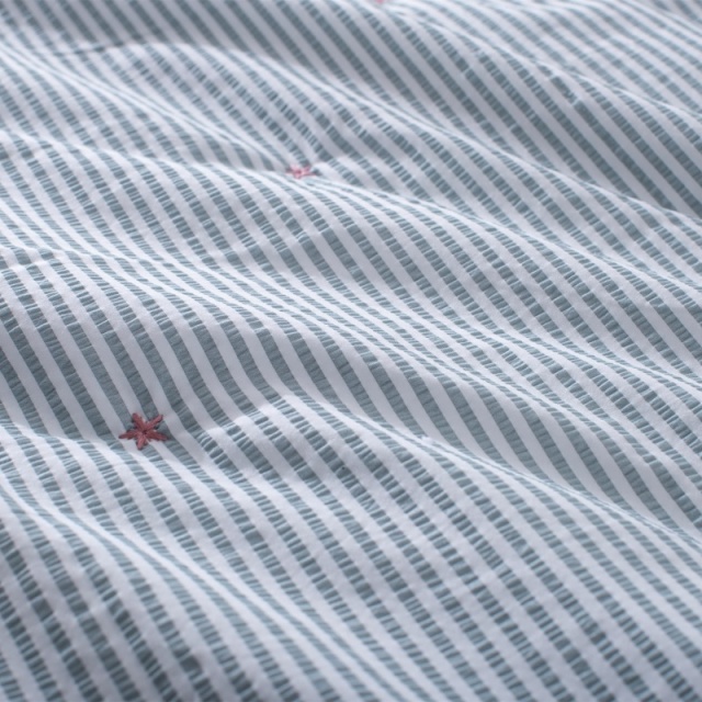 100%폴리 카츠온 선염 시어서커 자수 여름이불