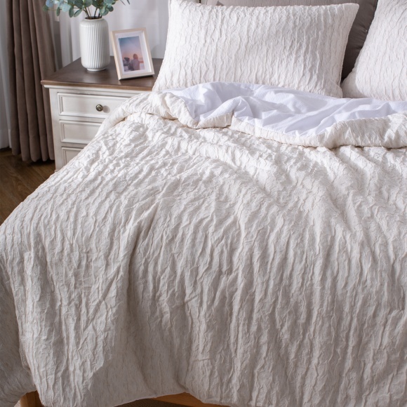 리넨 느낌 (100% 폴리) 이중 크링클 여름이불