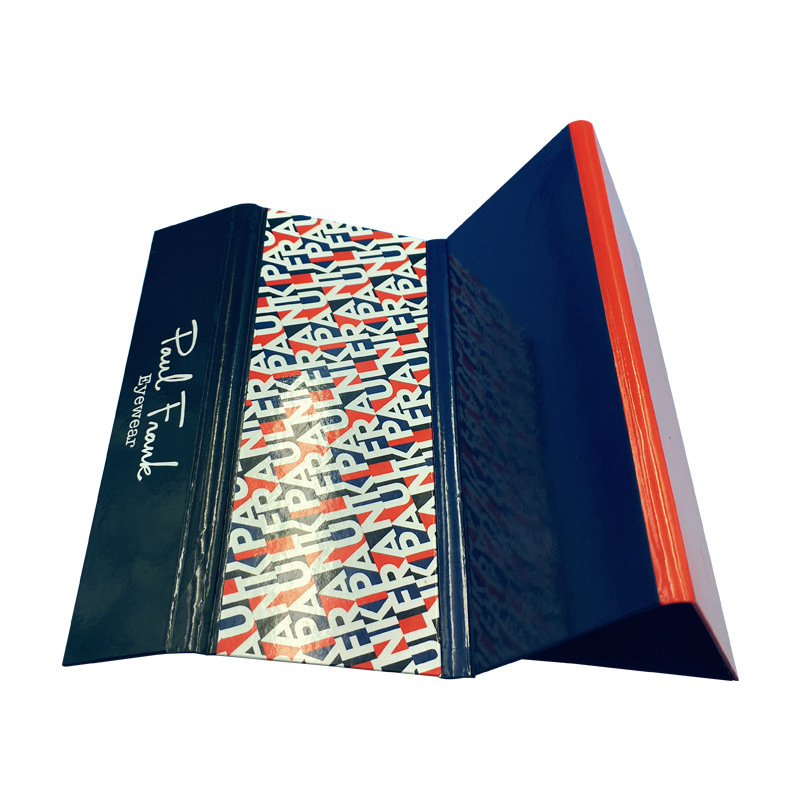 Customized triangular foldable gift boxes, triangular flip-top boxes for glasses