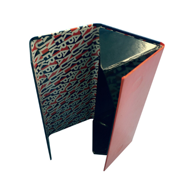 Customized triangular foldable gift boxes, triangular flip-top boxes for glasses