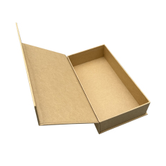 Customized Logo Natural Kraft Paper Magnet Flip Box