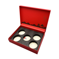 Frosted Paper Laser Gift Packing Tea Coffee Paper Box with Tray