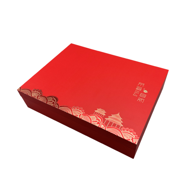 Frosted Paper Laser Gift Packing Tea Coffee Paper Box with Tray