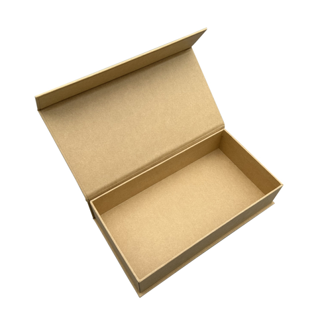Customized Logo Natural Kraft Paper Magnet Flip Box