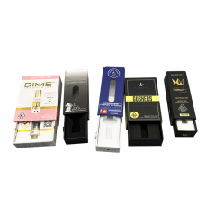 Custom Rigid Child Proof Cardboard 0.5ml 1ml Cigarette Child Resistant Proof Lock Sliding Box Drawer Paper Box