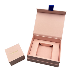 Customized logo gift bracelet necklace jewelry set box flip magnetic jewelry box