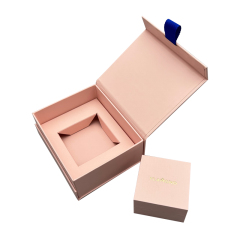 Customized logo gift bracelet necklace jewelry set box flip magnetic jewelry box