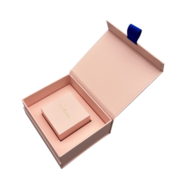 Customized logo gift bracelet necklace jewelry set box flip magnetic jewelry box