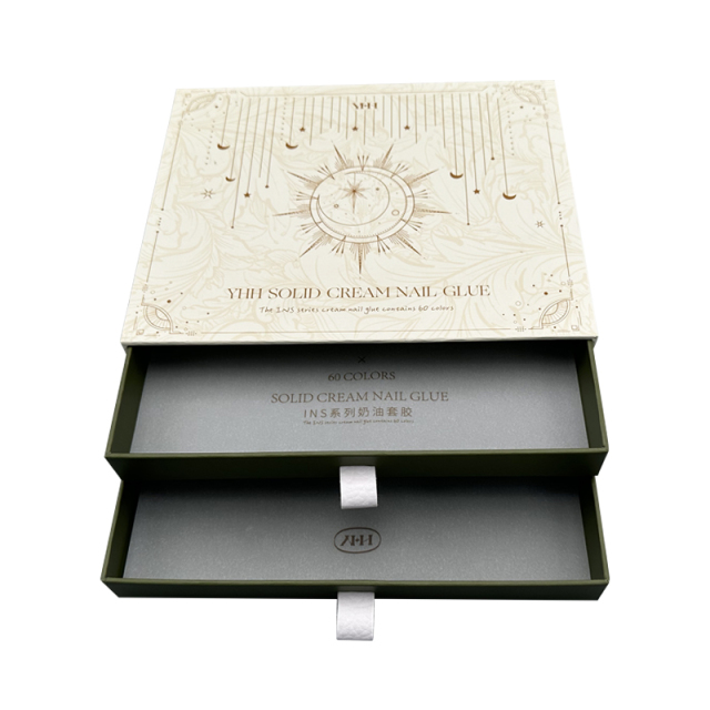 Beauty skin care products Packaging box double layer pull-out box customized