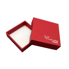 Customizable Square Trinket Box with Lid and Bottom Cover Grey Board Hardcover Earrings and Ring Storage Rigid Packaging Box