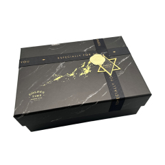 Luxury cardboard packaging black box with removable lid gift box custom luxury personalized gift box set