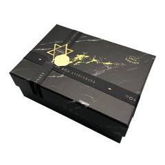 Luxury cardboard packaging black box with removable lid gift box custom luxury personalized gift box set