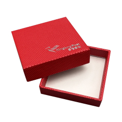 Customizable Square Trinket Box with Lid and Bottom Cover Grey Board Hardcover Earrings and Ring Storage Rigid Packaging Box