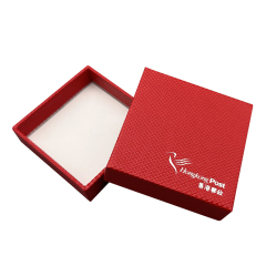 Customizable Square Trinket Box with Lid and Bottom Cover Grey Board Hardcover Earrings and Ring Storage Rigid Packaging Box